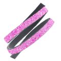 Lacet cuir reconstitué effet sable 5 mm Fuchsia x30cm