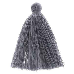 Pompon imitation coton 43-46 mm Gris Anthracite x1