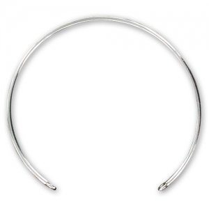 Bracelet jonc fin 1.5x160 mm avec 2 anneaux fermés - Argent 925 x1