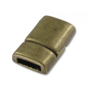 Fermoir aimanté pour lacet 10 mm bronze x1
