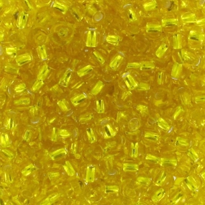 Perles rocailles Preciosa 11/0 2 mm - Citrine Silver Lined x10g