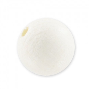Perles rondes en bois 6 mm Blanc x25