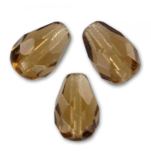 Perles poires facettées 10x7 mm - Smoked Topaz x20