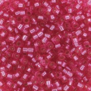Miyuki Delica 11/0 DB1338 - Dyed Silver lined Rose x8g