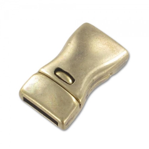 Fermoir aimanté avec sécurité pour lacet 10 mm bronze