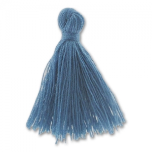 Pompon imitation coton 27-30 mm Blue Jean x1