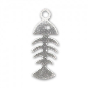 Breloque arètes de poisson 18 mm en Argent 925 x1
