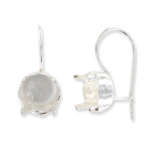 Crochets porte-cabochon 1028 8 mm en Argent 925 x2