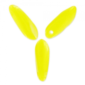 Dagues en verre 3x11 mm Crystal/Jaune Opaque x50