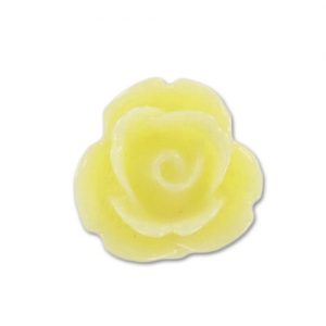 Cabochon rose en résine 7 mm Jaune x10
