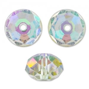 Perles rondes aplaties PureCrystal 5040 4 mm Crystal Paradise Shine x20