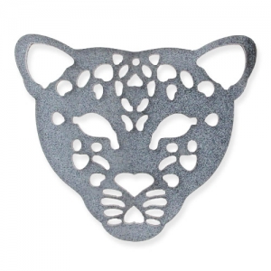 Intercalaire léopard pailleté 51 mm Argenté x1