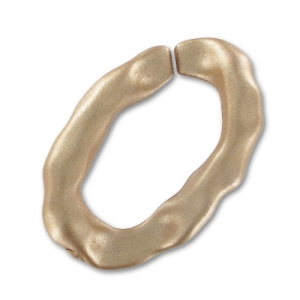 Maillon ovale torsadé 29x21 mm Doré vieilli Mat x1