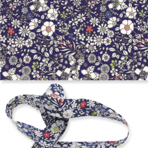 Biais en tissu Liberty - June's Meadow - Blue x1m