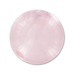 Rondes semi-percées 10 mm Quartz Rose x2