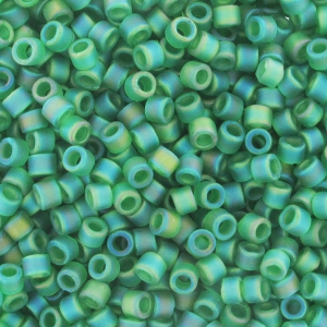 Miyuki Delica 11/0 DB0858 - Mat Transparent Green AB x8g