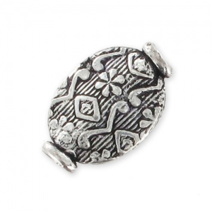 Olive Plate 14x9 mm argenté vieilli x1