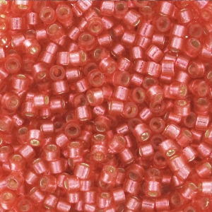 Miyuki Delica Duracoat 11/0 DB2159 - Silver Lined Dyed Light Cranberry x8g