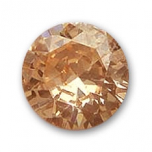 Cabochons en Oxyde de Zirconium ronds 3.3 mm Dark Champagne x10