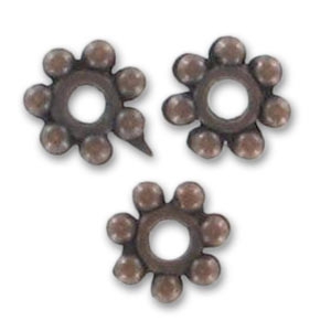 Intercalaires métal 4 mm cuivré vieilli x20