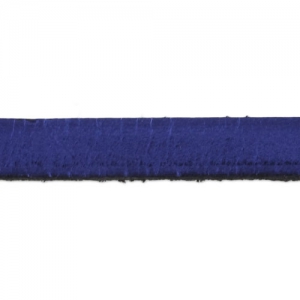Lacet cuir 5x2 mm Bleu Dur x30cm