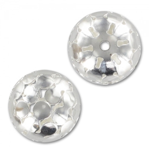 Boule filigranée cercles 16 mm argenté x1