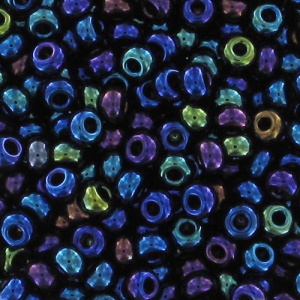 Preciosa Perles rocailles 9/0 2.5 mm - Jet AB x20g