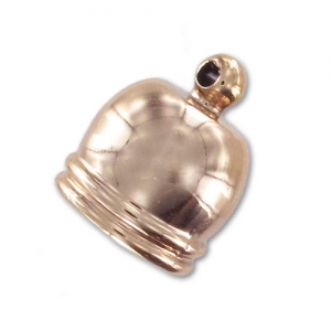 Embout en résine CCB pour corde 12mm doré rose x1