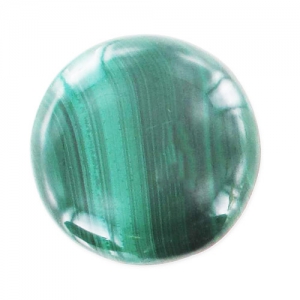 Cabochon rond 16 mm en pierre gemme - Malachite x1