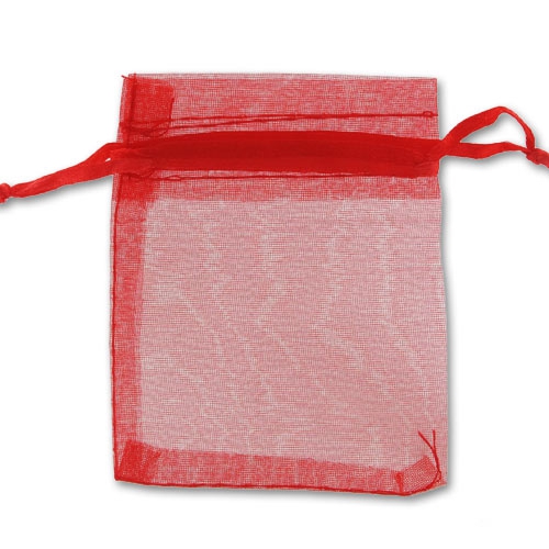 Sachets Organza 70x90 mm Rouge x20 - Perles & Co