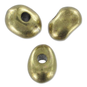 Perles irrégulières 8x6 mm bronze x5