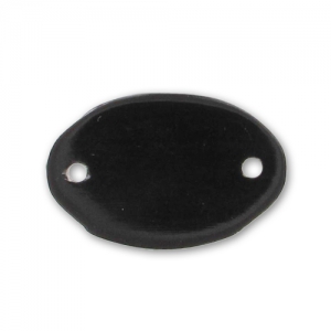 Intercalaire ovale 2 trous en corne 25 mm Brun x1