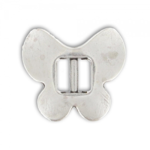 Intercalaire papillon 17x19 mm Placage Argent fin vieilli x1