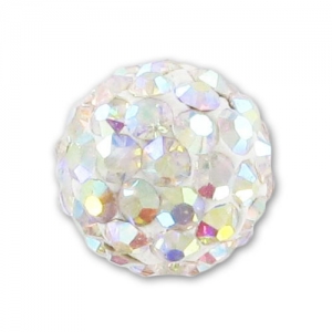 Semi-percée plasticine strass Coréen 8 mm Crystal AB x1