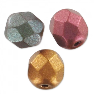 Facettes 6 mm Metallic Iris Satin x25