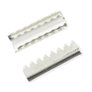 Embouts à serrer sans anneau 12 mm argenté x10