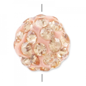 Ronde plasticine strass Coréen 8 mm Dark Rose Gold