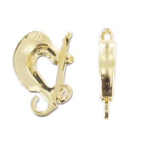 Attache pendentif à clipser 11 mm doré