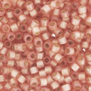 Miyuki Delica 11/0 DB0622 - Dyed Peach Silver Lined Alabaster x8g