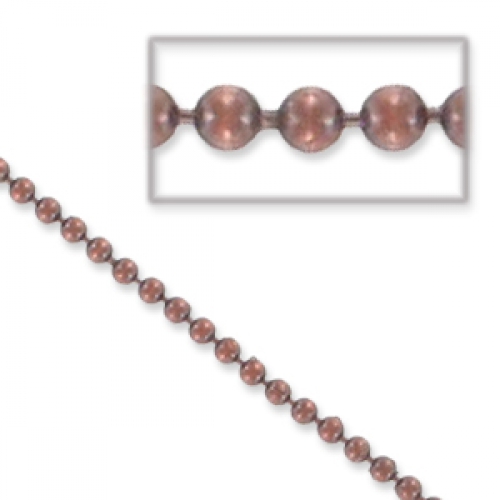 Chaîne Tressée Laiton Cuivré 6 Mm Haute Qualité - Longueur 50 Cm, Neuf Sans Emballage