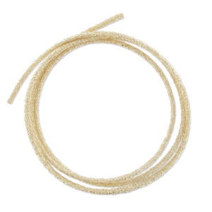 Cordon métallisé Mokuba 2 mm - Light Gold fil doré x1m