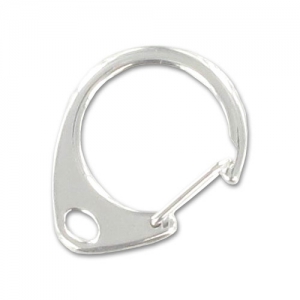 Porte clés mousqueton 33 mm - Rhodié x1