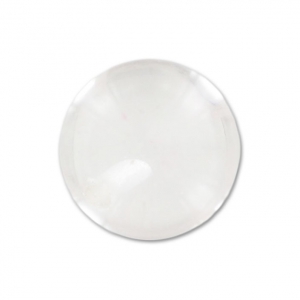 Rondes semi-percées 8 mm Crystal Quartz x2