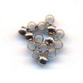 200 Intercalaires Perles à écraser Argent 2.5 Mm - Preciosa - Fabriqué En France