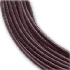 Cordon En Cuir Véritable Rond Brun 1,5 Mm - Rouleau De 25 Mètres Pour Bijoux Et Bricolage