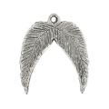 Breloque ailes d'ange 23 mm argenté vieilli x1