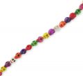Assortiment de perles têtes de mort imitation Howlite teintées 10 mm Multi x38cm