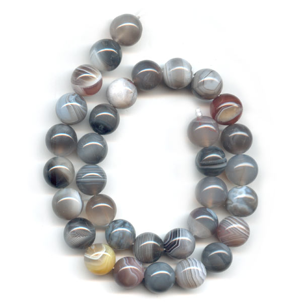 Lot De 21 Perles En Agate Du Botswana 8 Mm - Couleur Beige - Neuf Pour Création De Bijoux