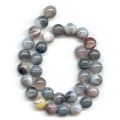 Perles rondes 10 mm pierre gemme Agate du Botswana x5