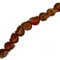 Perle Tête de mort en Howlite teintée 13 mm Marron x1